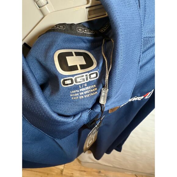 OGIO Men’s L Blue Polo New w/ Tags Golf Performance Shirt - Picture 3 of 7